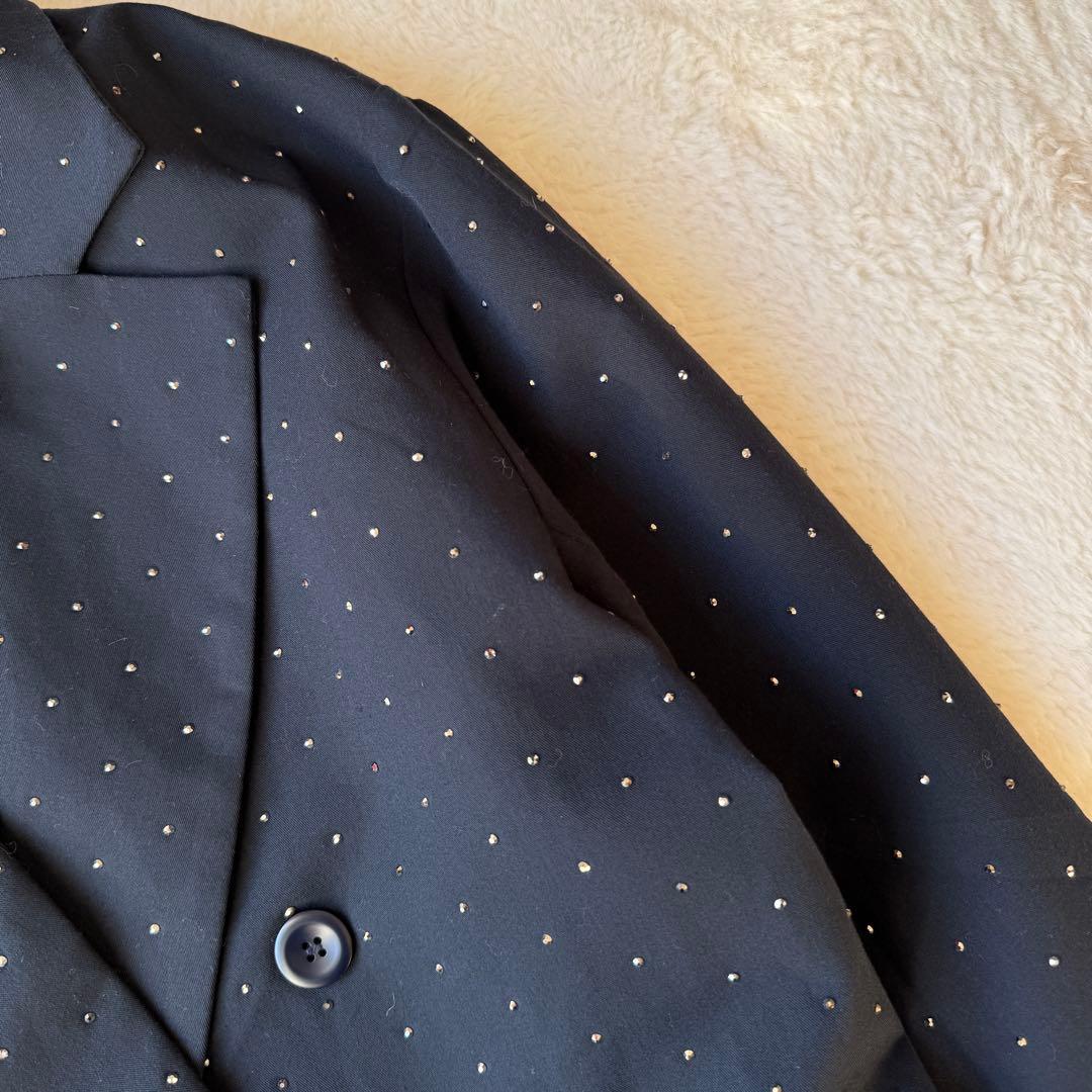 25AW Olu. ラインストーンジャケット ブラック