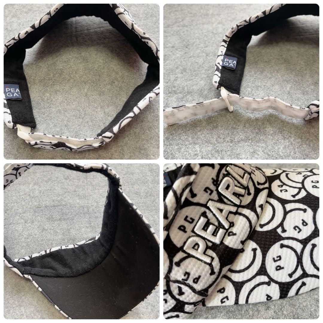 パーリーゲイツ　ニュースペーパー柄　スマイル　セットアップ スカート　バイザー