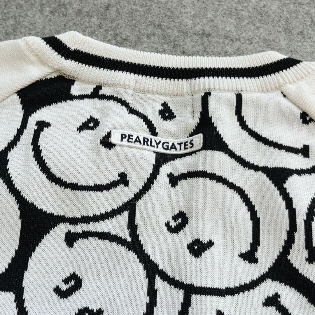 パーリーゲイツ　ニュースペーパー柄　スマイル　セットアップ スカート　バイザー