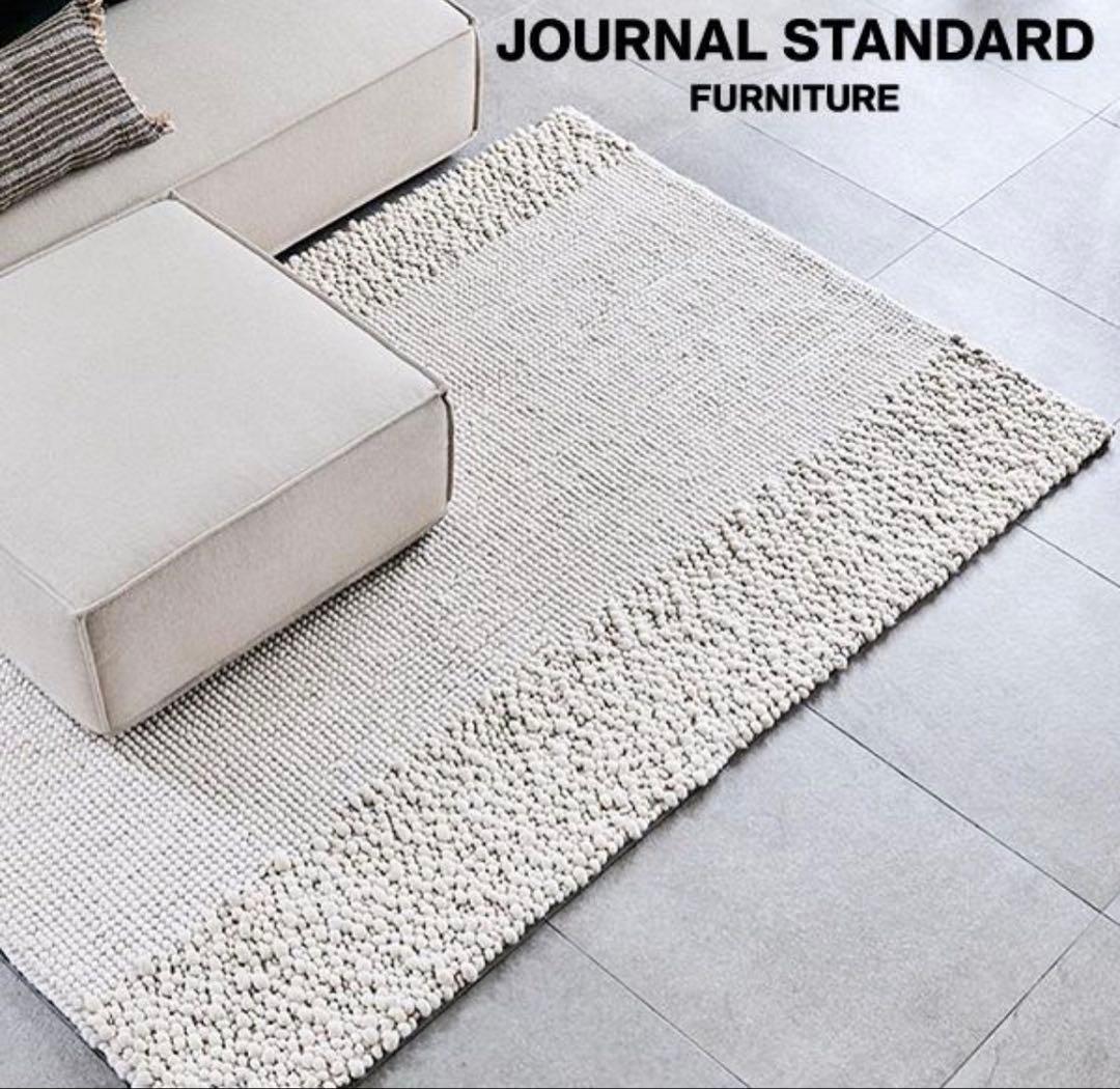 JOURNAL STANDARD ファ二チャーウールー100% ラグ　アイボリー