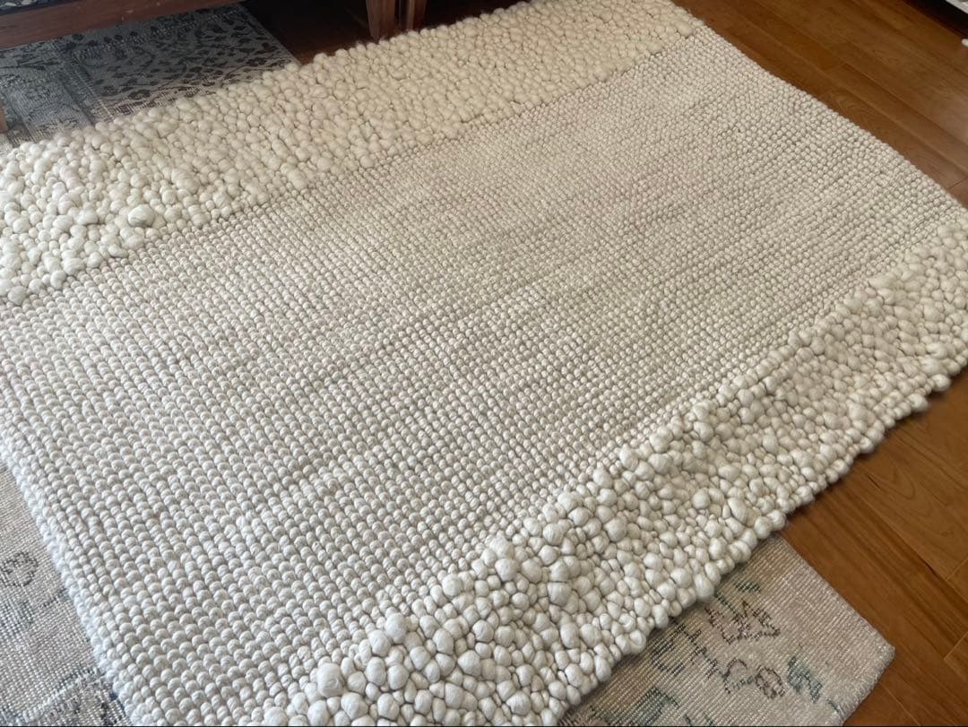 JOURNAL STANDARD ファ二チャーウールー100% ラグ　アイボリー