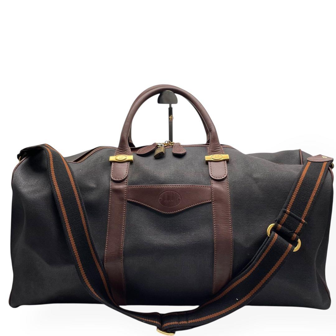 美品　dunhill　ダンヒル ボストンバッグ　大容量　ショルダーストラップ