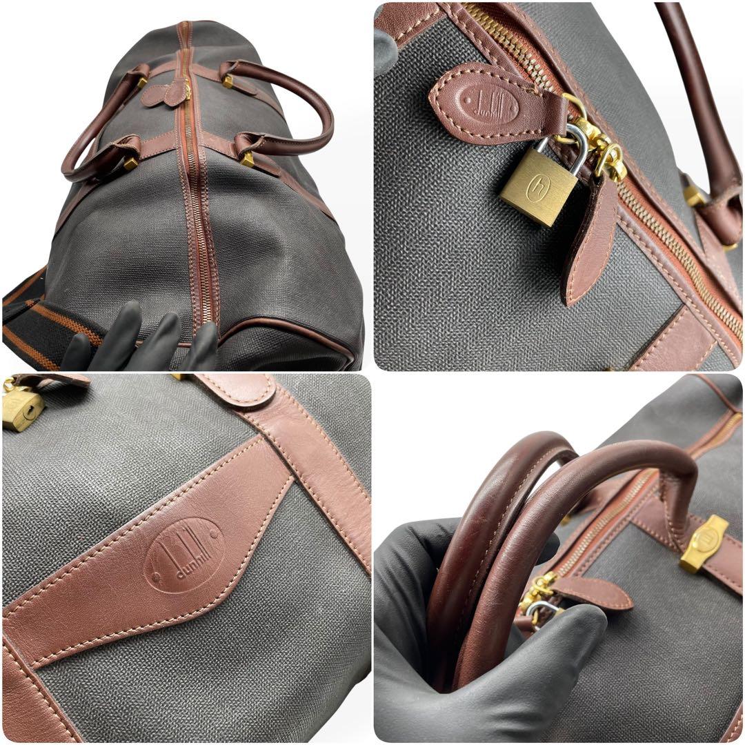 美品　dunhill　ダンヒル ボストンバッグ　大容量　ショルダーストラップ