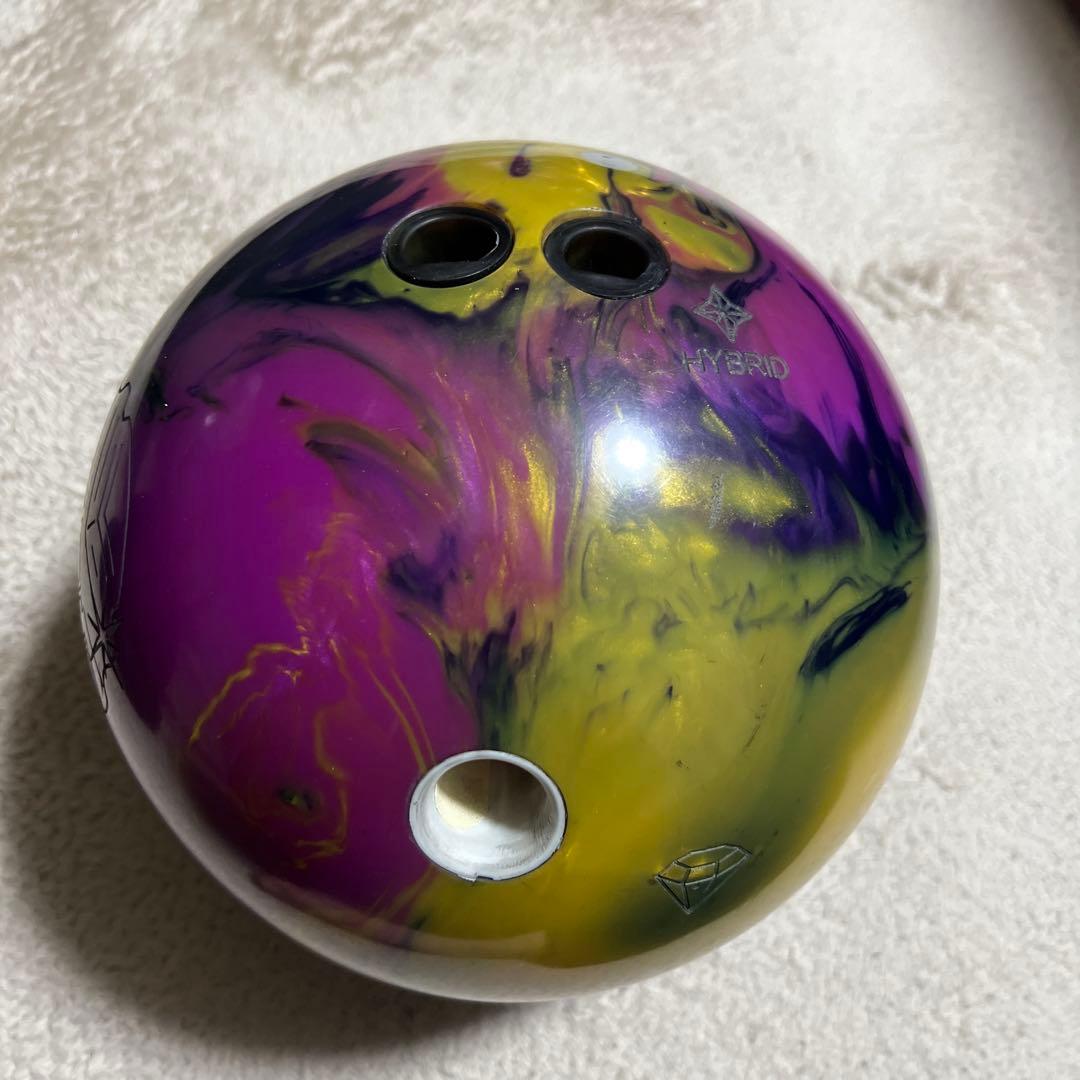 Roto Grip Gem ハイブリッド14ポンド ボウリングボール 紫/黄色