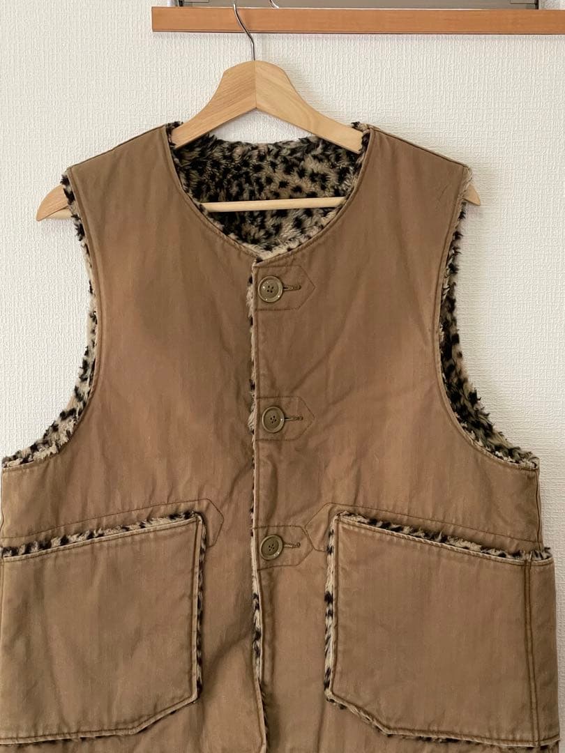 青柳徹子さん専用EngineeredGarmentesヒョウ柄リバーシブルベスト