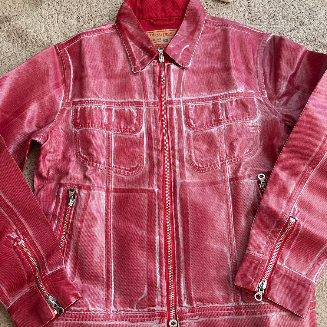 Diesel デニムジャケット レッド 1970年代