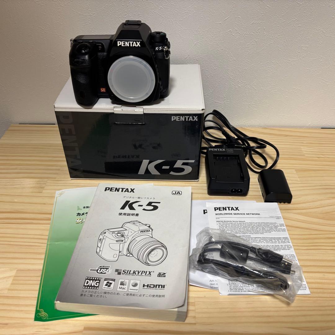 私*～様 PENTAX K-5 デジタル一眼レフカメラ 本体　ボディ　箱、取説付