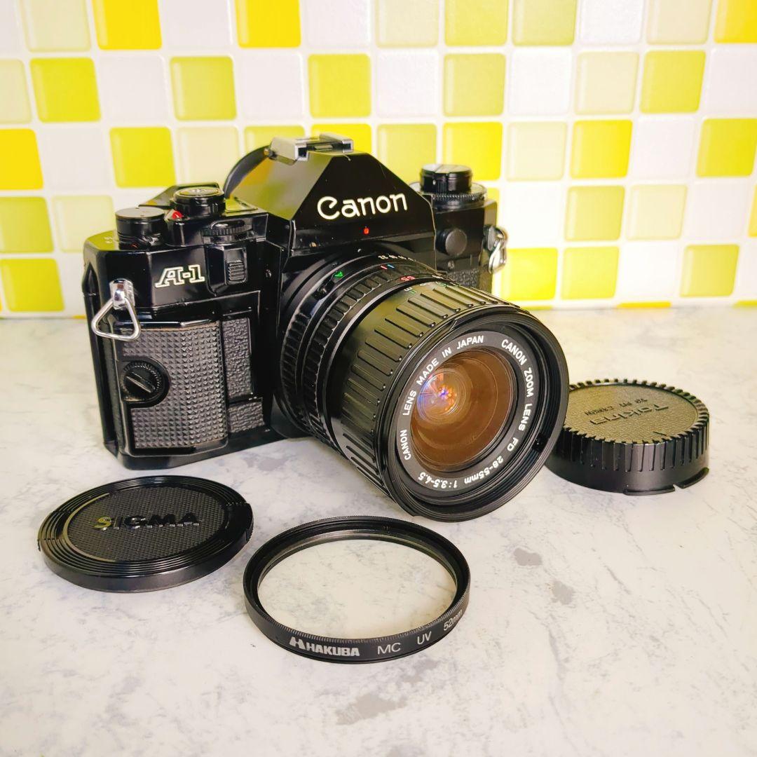 完動品★ Canon キャノン A-1 一眼レフ フィルムカメラ レンズ セット