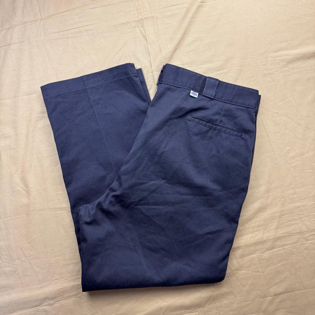 dickies チビタグ　USA製　874 ダークブラウン　W42 L29