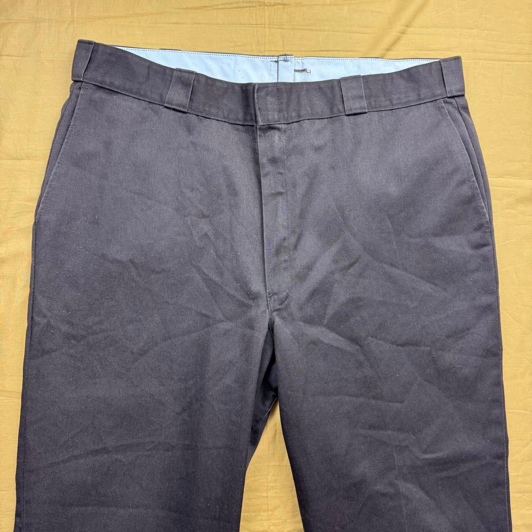 dickies チビタグ　USA製　874 ダークブラウン　W42 L29