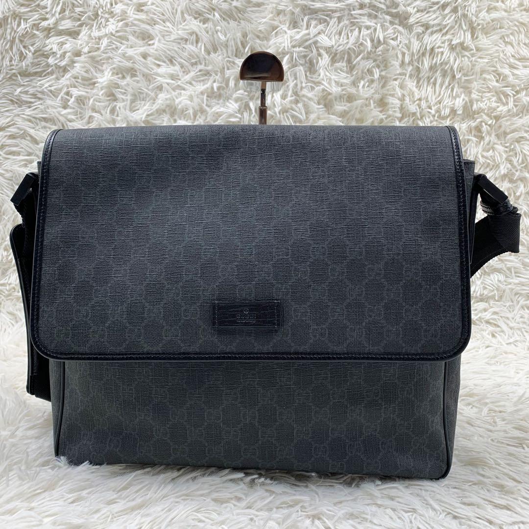 【✨極美品✨】グッチ メッセンジャーバッグ GGスプリーム ブラック 付属品完備