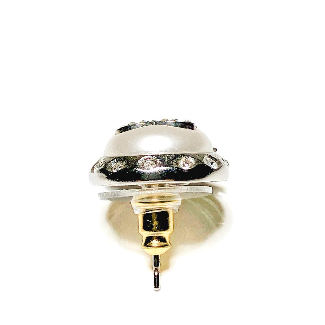 CHANEL ココマーク ピアス コスチュームパール ラインストーン 片耳