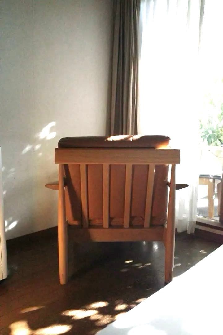 【harami 】ブラウン 本革 1人掛けソファ