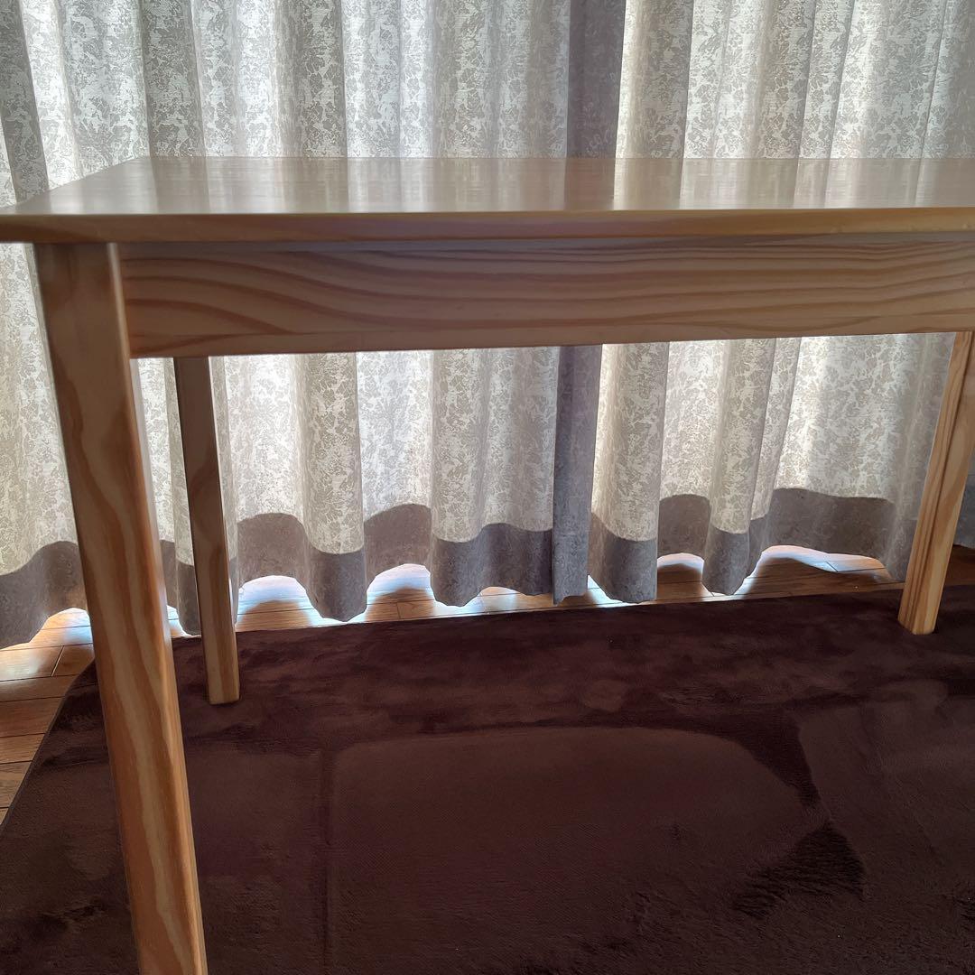 ワイド 118cm】パイン 無垢材 ダイニングテーブル ナチュラル