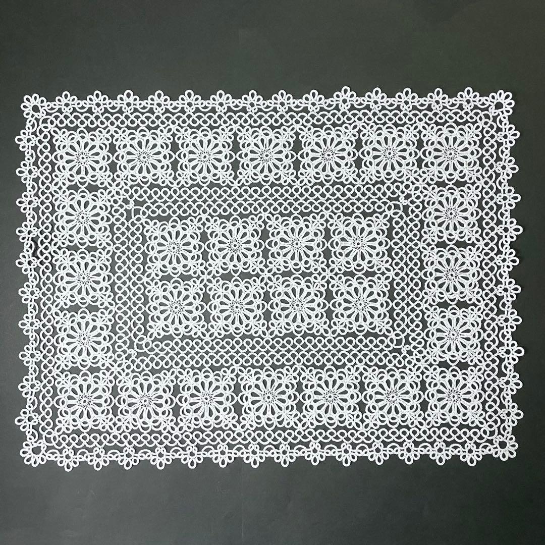 【財前瑠香】タティングレース ドイリー レース編み ハンドメイド