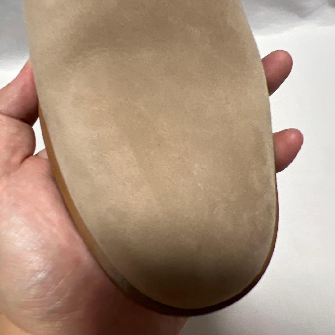 HERMES エルメス　スエード　レザー　サンダル　フラット　ベージュ