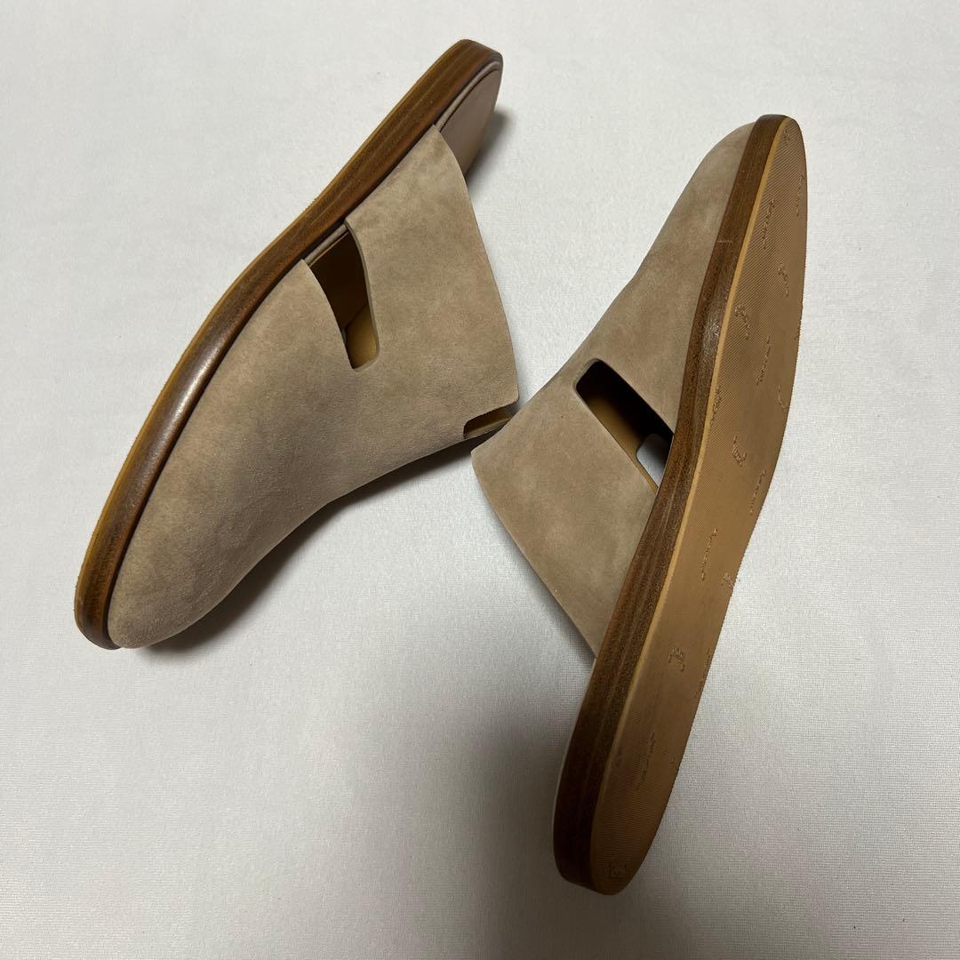 HERMES エルメス　スエード　レザー　サンダル　フラット　ベージュ