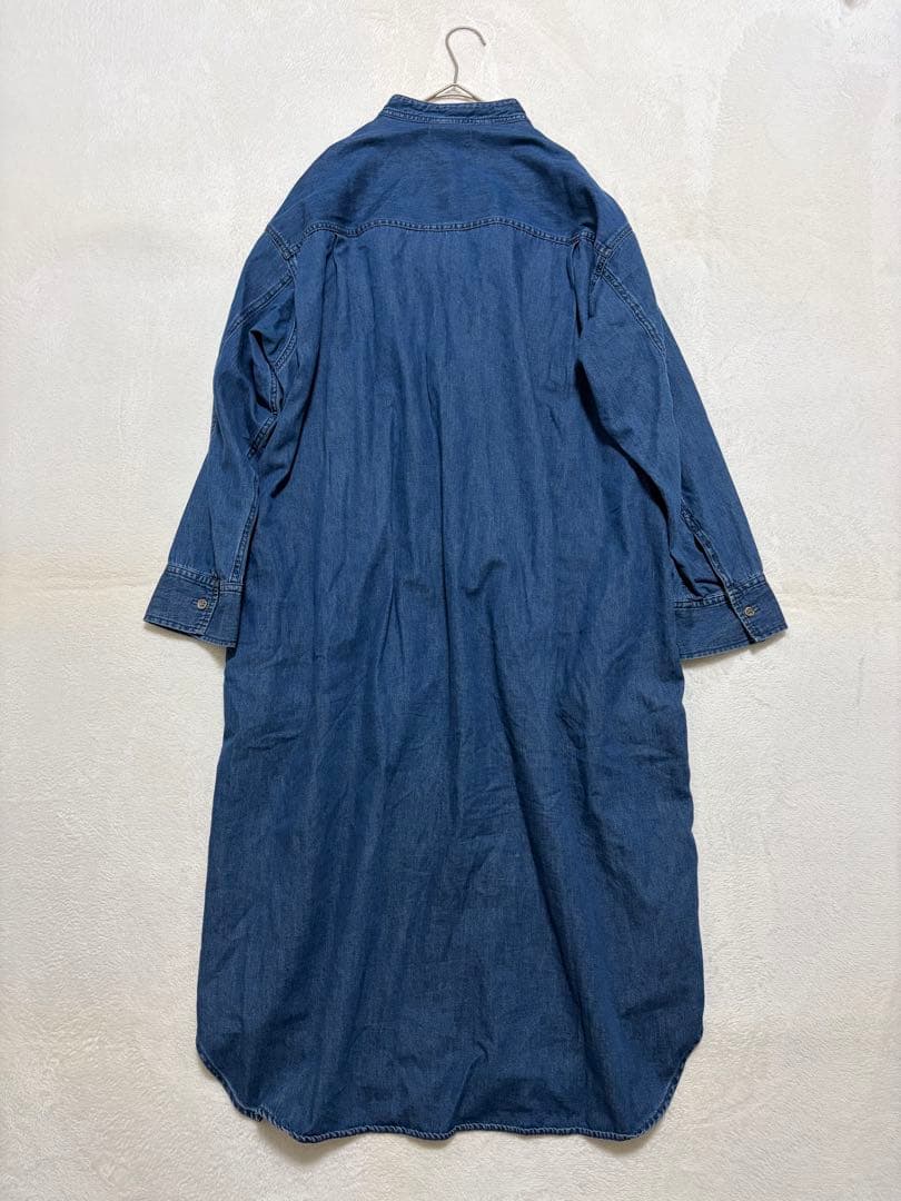 23区DENIM ライトダンガリー シャツワンピース デニム 大きいサイズ 48