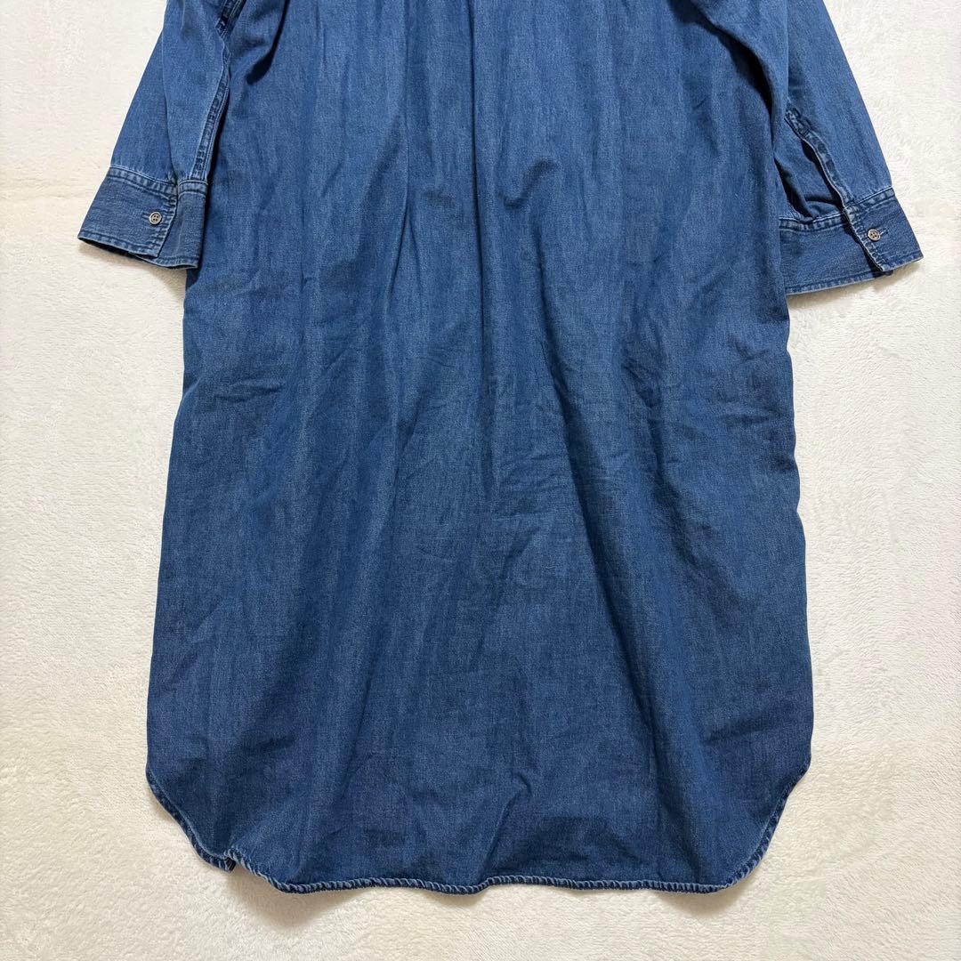 23区DENIM ライトダンガリー シャツワンピース デニム 大きいサイズ 48