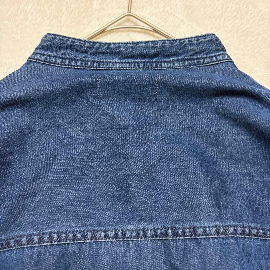 23区DENIM ライトダンガリー シャツワンピース デニム 大きいサイズ 48