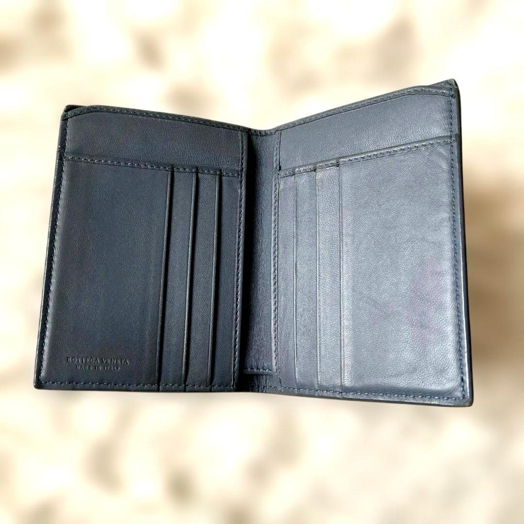 美品 ボッテガヴェネタ イントレチャート ２つ折り札入れ カードケース 箱付き