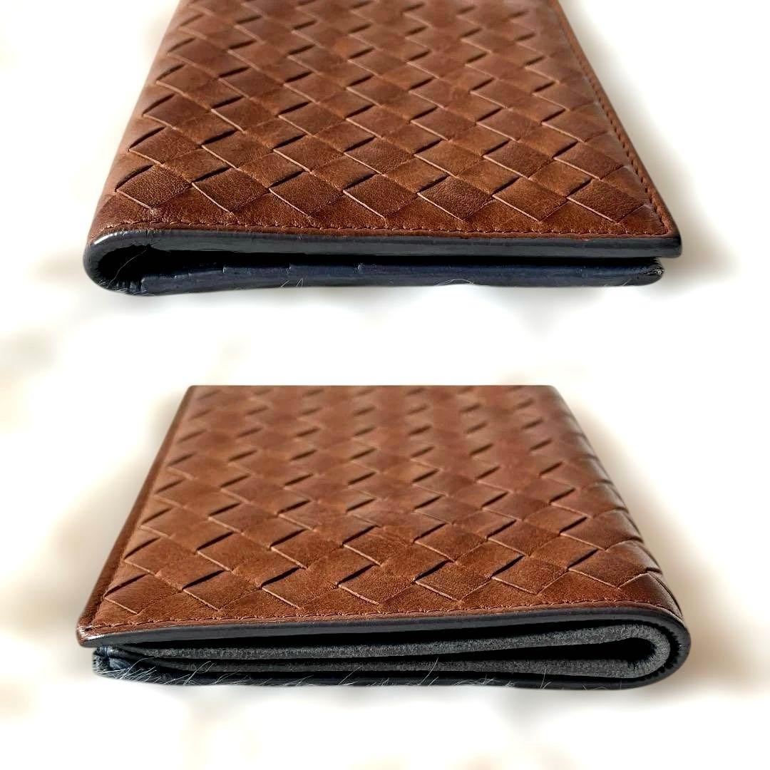 美品 ボッテガヴェネタ イントレチャート ２つ折り札入れ カードケース 箱付き