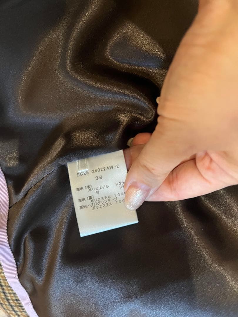 shirocon チャンキーテーラージャケット yori チェック36