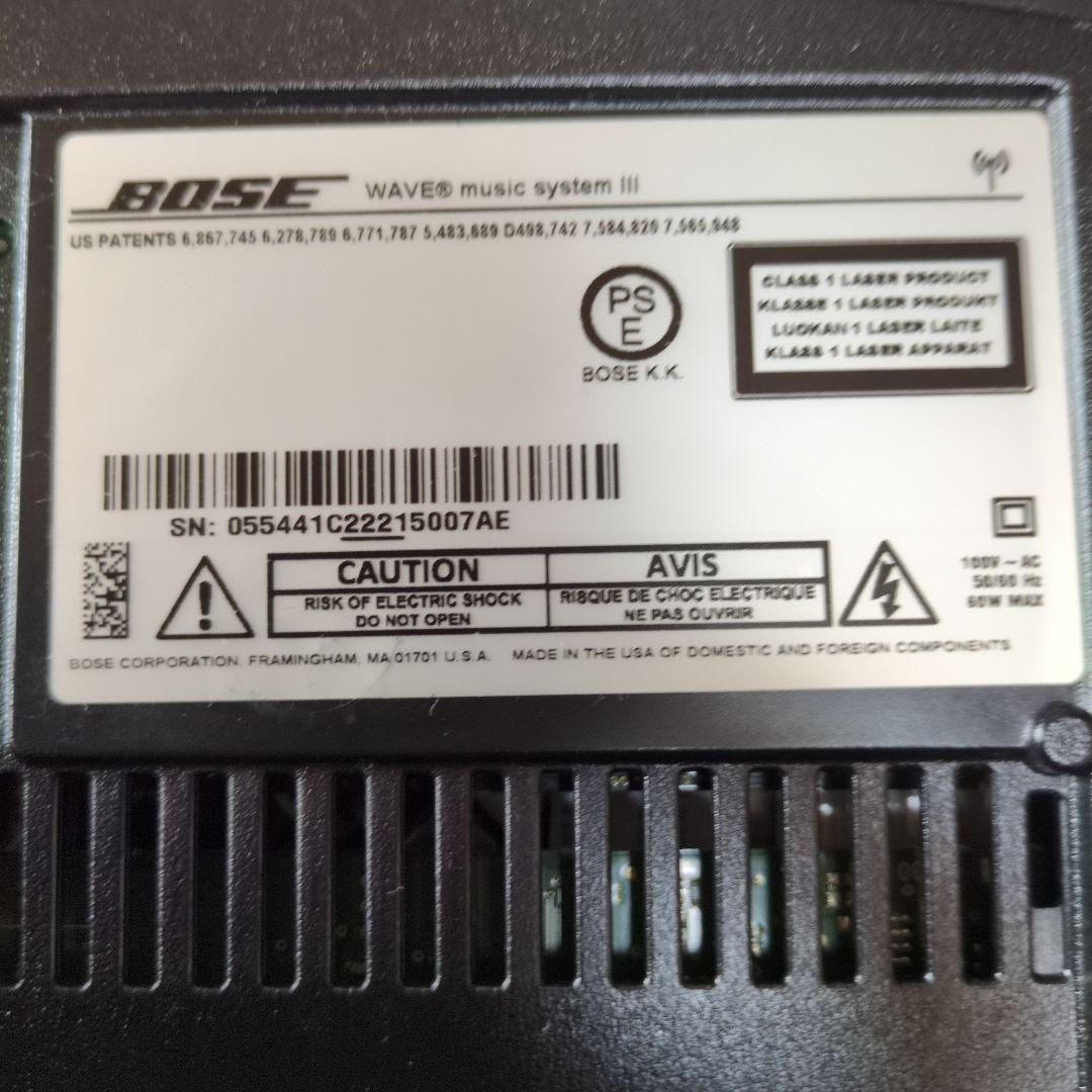 BOSE Wave Music System Ⅲ完動品ワイドFM純正リモコン取説