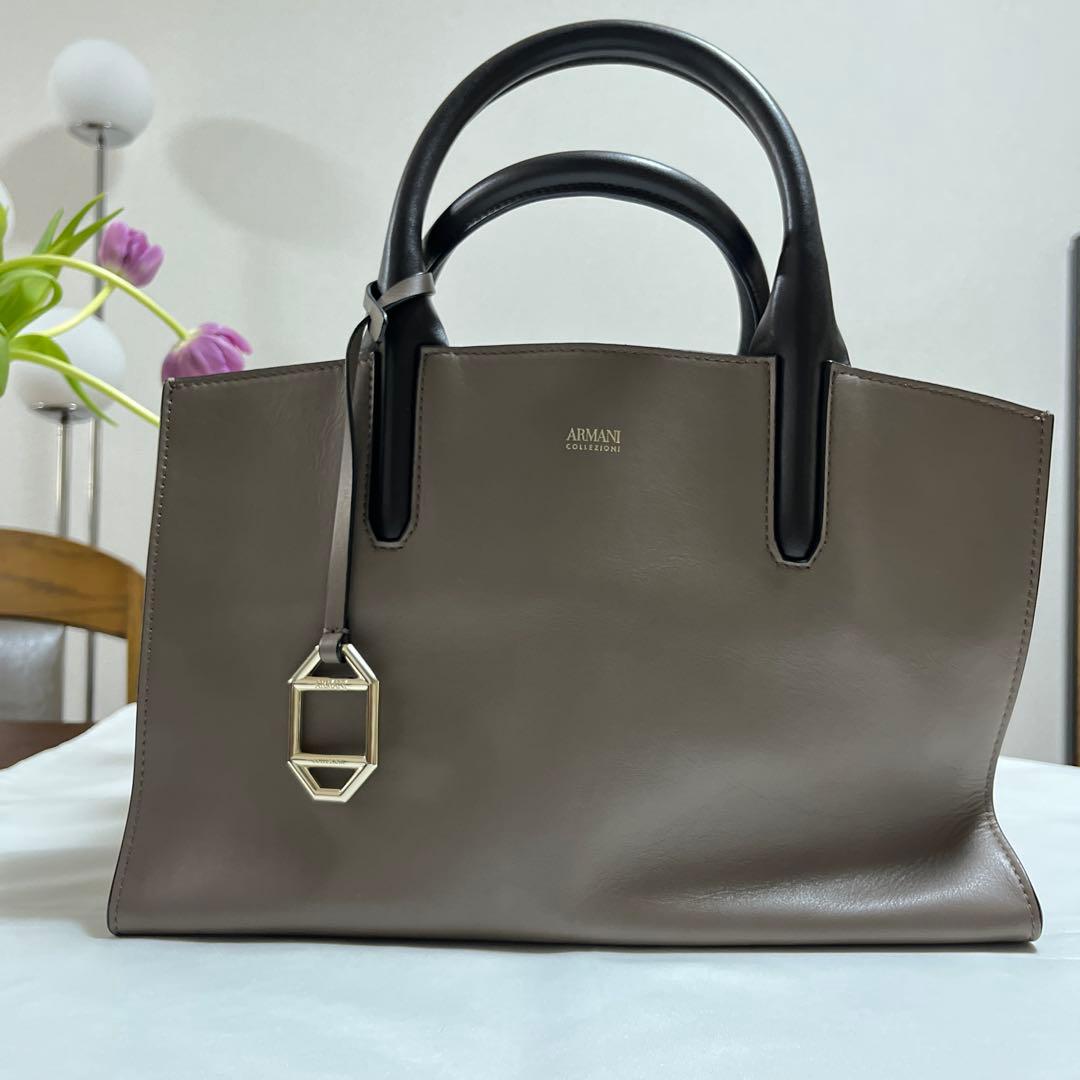 【新品】アルマーニ　トートバッグモカブラウン(正規品)