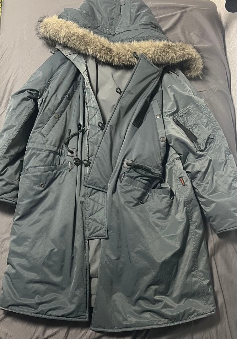 AIVER　N-3フライトコート グレイッシュブルー