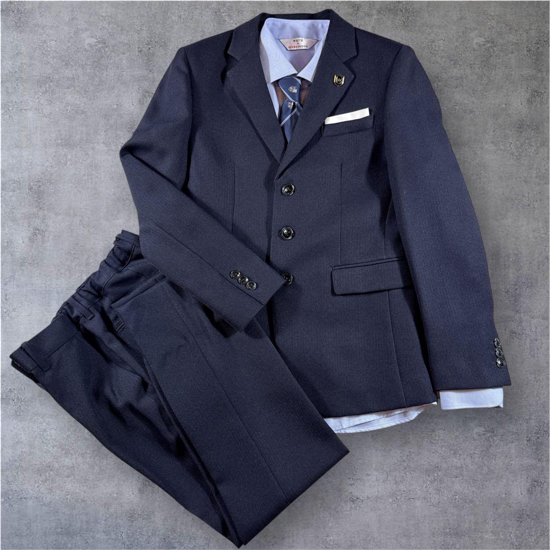 美品　ワルツバイビームス　卒服　フォーマルスーツ　160 近年モデル　紺色