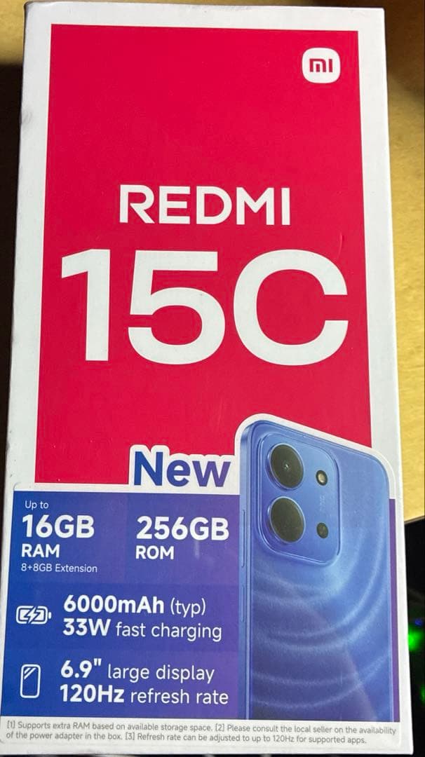 Redmi 15C New 16GB RAM 256GB ROM ブラック