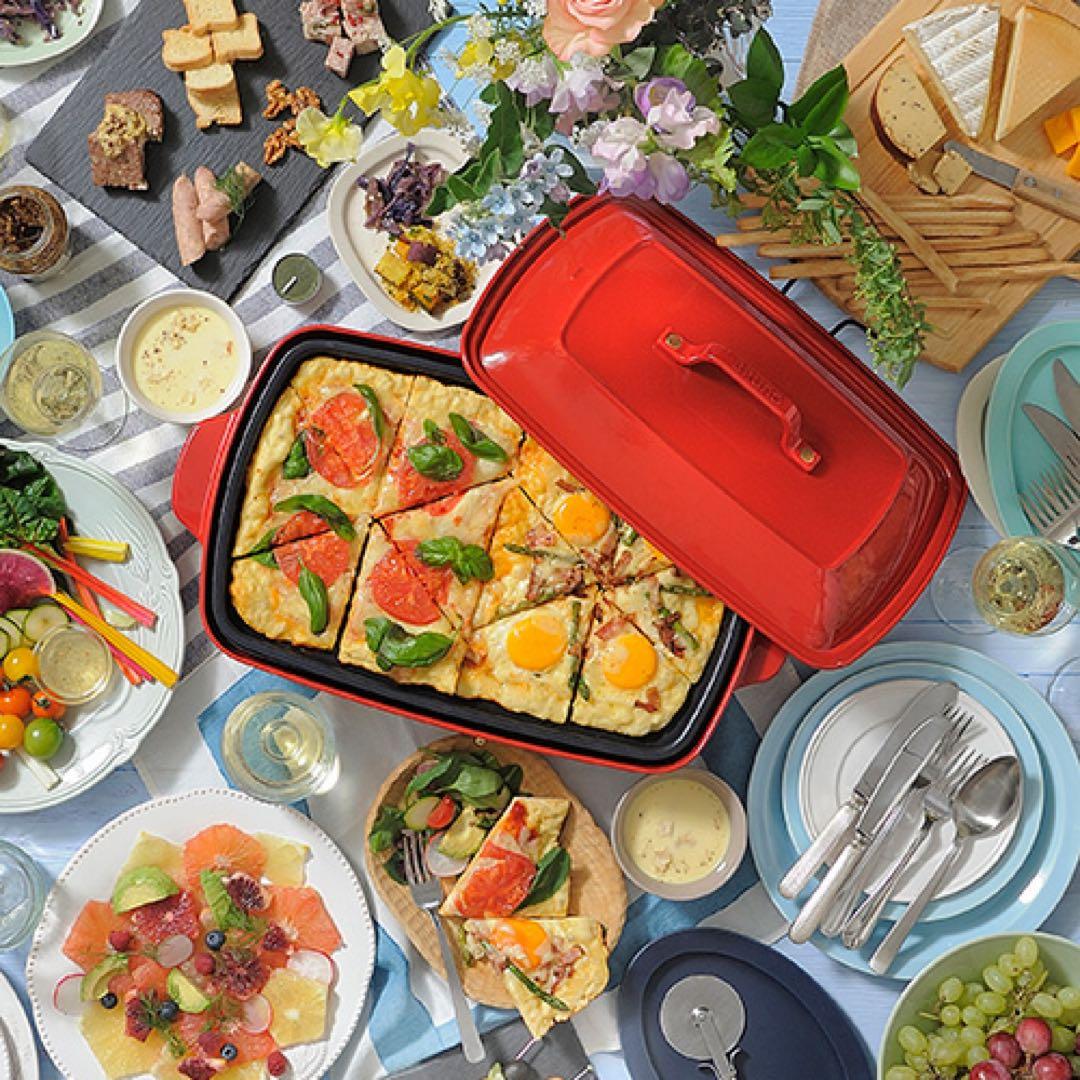 【新品未使用】BRUNO ホットプレート グランデサイズ ブルーグレー +おまけ