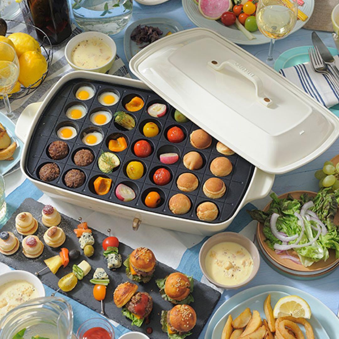 【新品未使用】BRUNO ホットプレート グランデサイズ ブルーグレー +おまけ