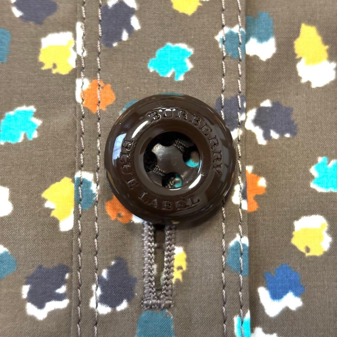 【未使用】バーバリー ブルーレーベル レインコート 総柄 ポーチ付き 38 M