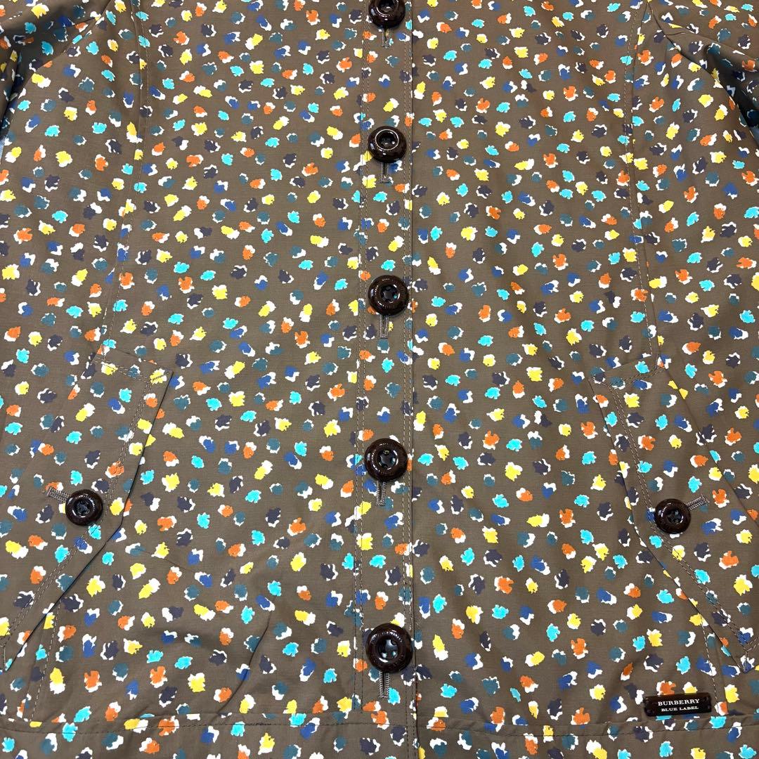 【未使用】バーバリー ブルーレーベル レインコート 総柄 ポーチ付き 38 M