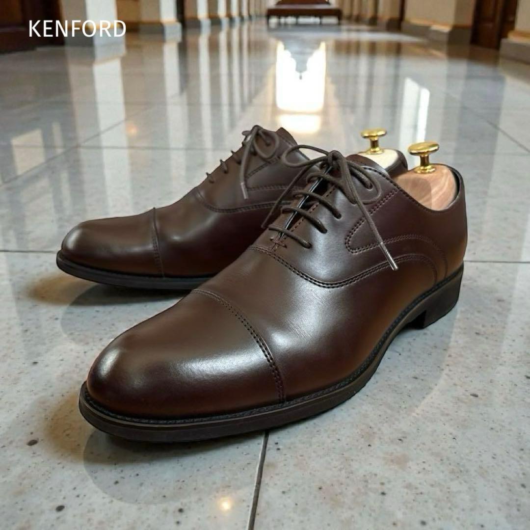 美品✨ ケンフォード ドレスシューズ （26） ストレートチップ ブラウン 幅広