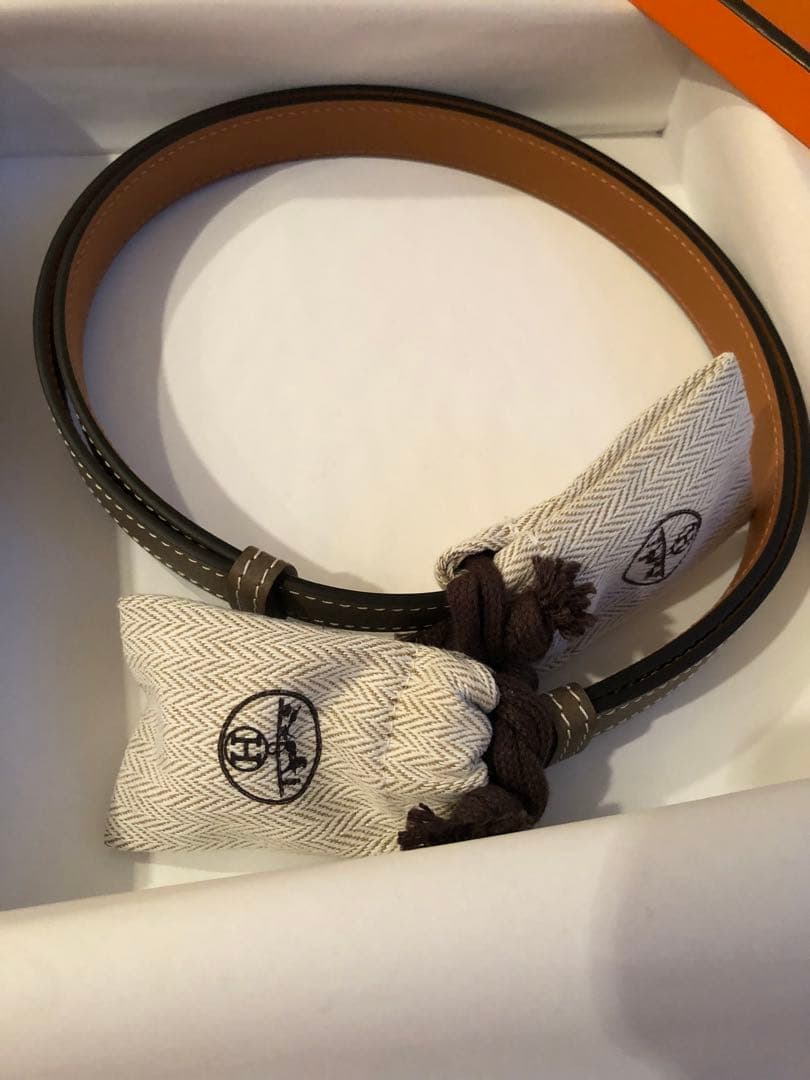 新品　エルメス　ケリーベルト　エトゥープ　ゴールド金具