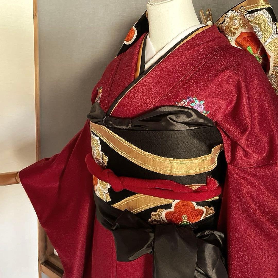 振袖フルセット　高身長　手染め無地　成人式振袖　振袖　裄丈70 ➕サイズ