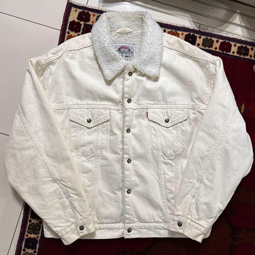 Levi's 70609-0251 シェルパ 白 デニムボアジャケット L