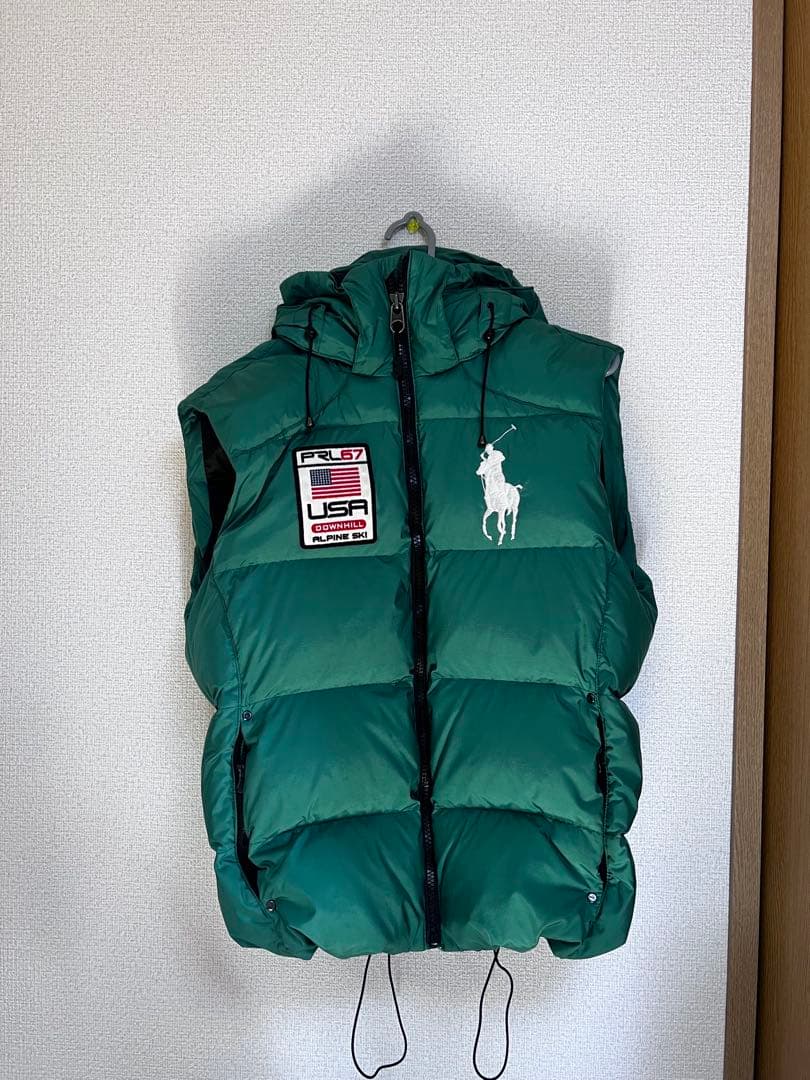 【アメリカ限定】Polo by Ralph Lauren フード付きダウンベスト