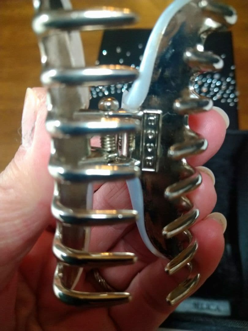 本日のみ値下げアッカクリスマス限定ストーン付きホワイトヘアクリップ