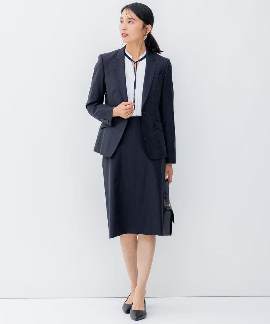 23区　美品　ファインネスウール ジャケット　フレアスカート　スーツセットアップ