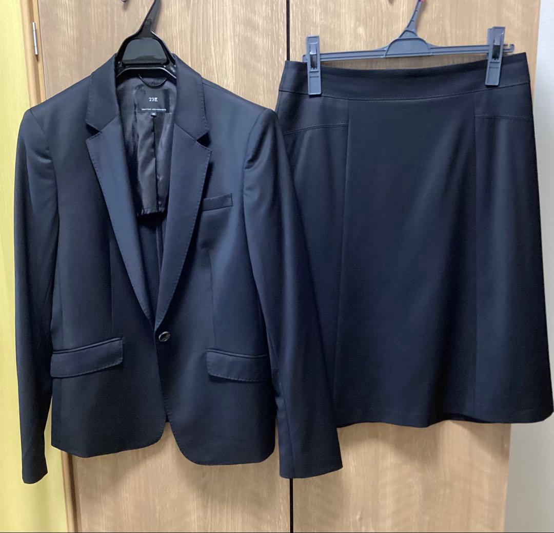 23区　美品　ファインネスウール ジャケット　フレアスカート　スーツセットアップ