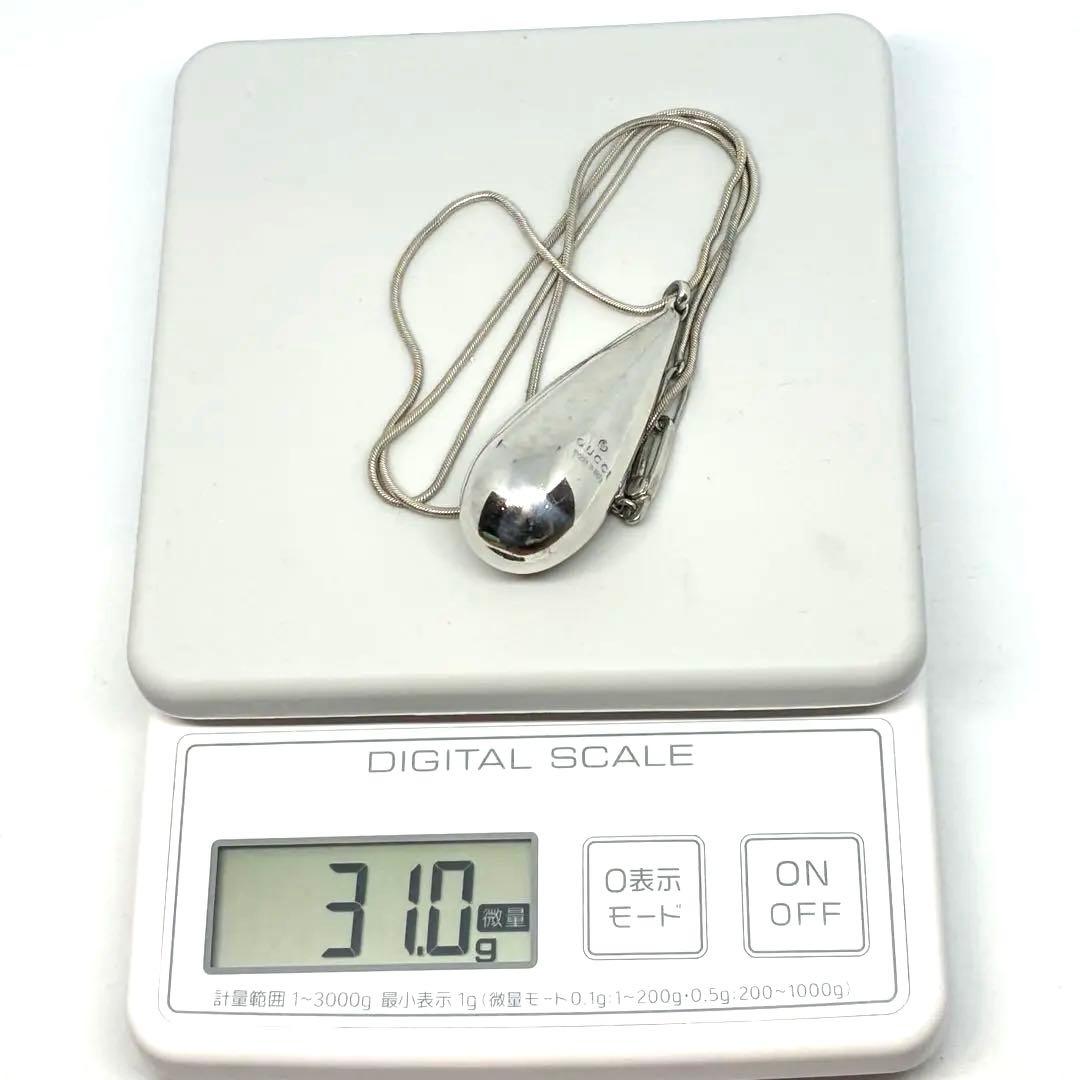 GUCCI ネックレス ティアドロップ シルバー