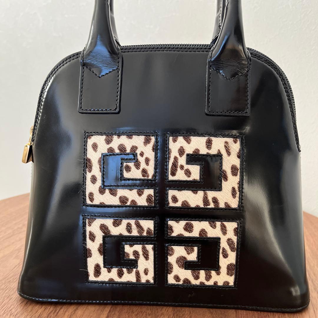 【ジバンシー】レア　4Gロゴ　バッグ　ゴールド金具 ヴィンテージ　ハラコ