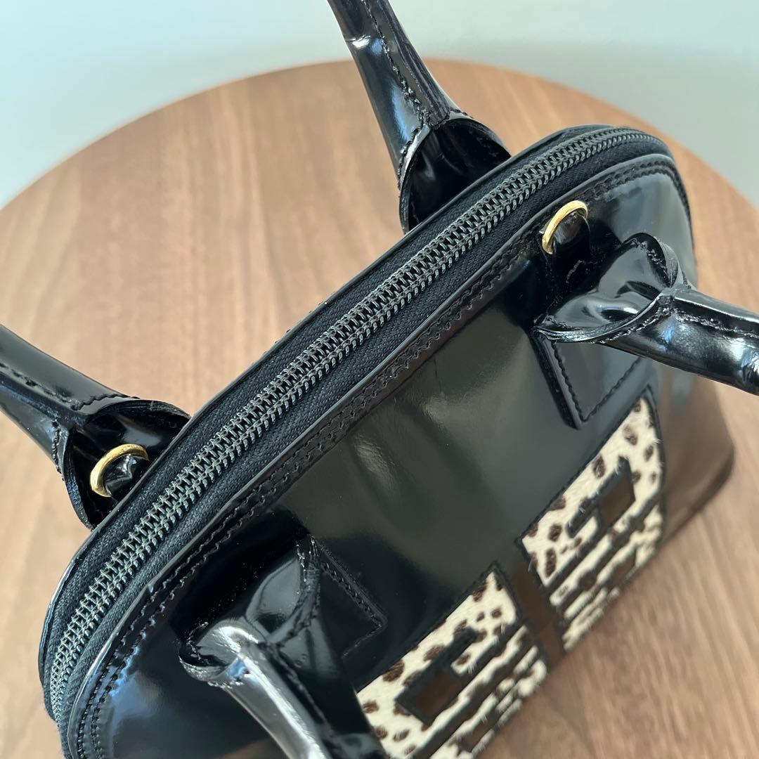 【ジバンシー】レア　4Gロゴ　バッグ　ゴールド金具 ヴィンテージ　ハラコ