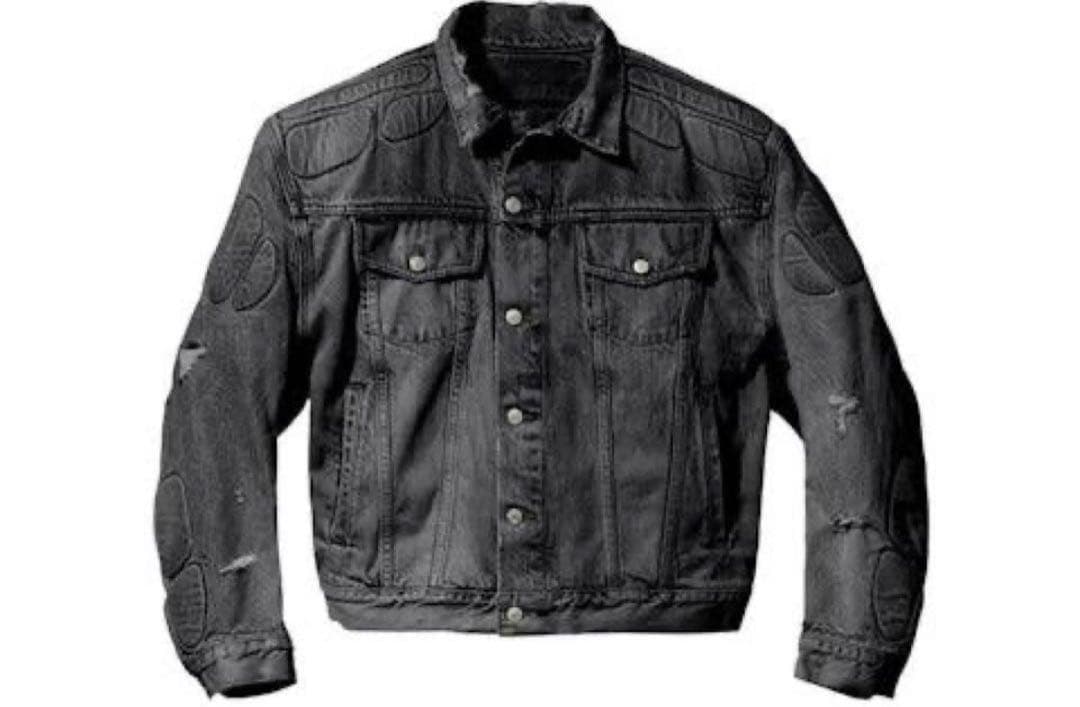 yeezy gap balenciaga ブラック　デニム　ジャケット　サイズL