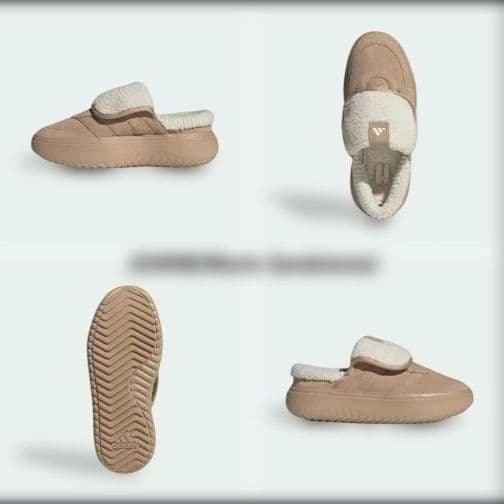 adidas★アディダス★23.5㎝★ボア付き★もふもふ★ベージュ★ミュール