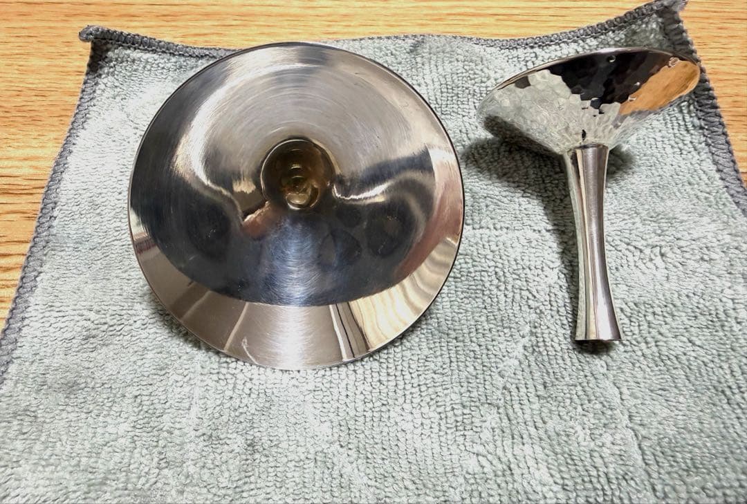 破損した銀製ワイングラスSV950 純銀95%